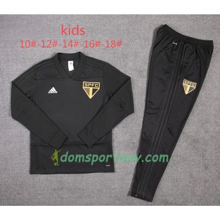 Sao Paulo Dziecięcy Komplet Bluzy Treningowe Czarny 2018-2019